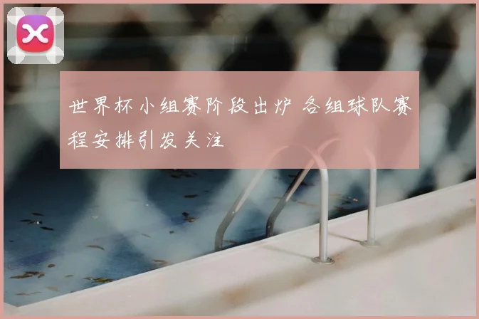 世界杯小组赛阶段出炉 各组球队赛程安排引发关注