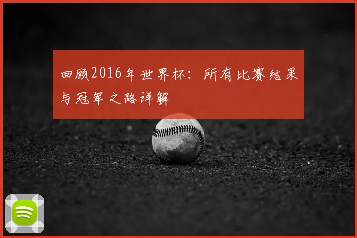 回顾2016年世界杯：所有比赛结果与冠军之路详解