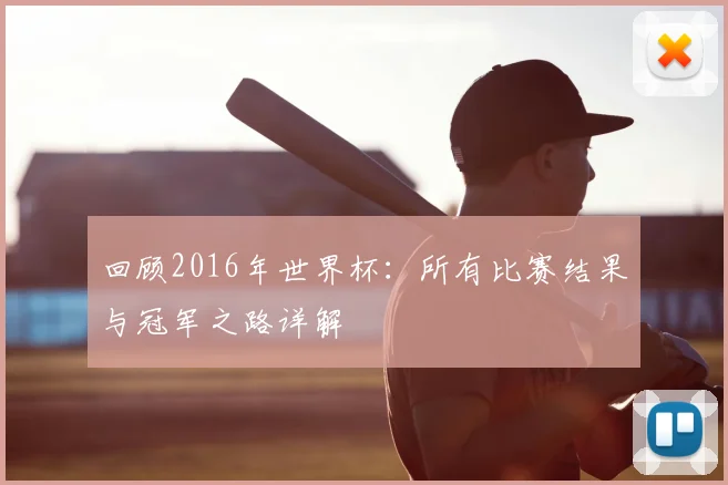 回顾2016年世界杯：所有比赛结果与冠军之路详解