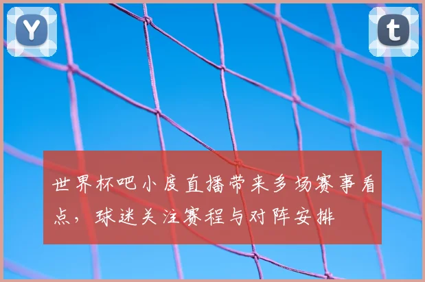 世界杯吧小度直播带来多场赛事看点，球迷关注赛程与对阵安排